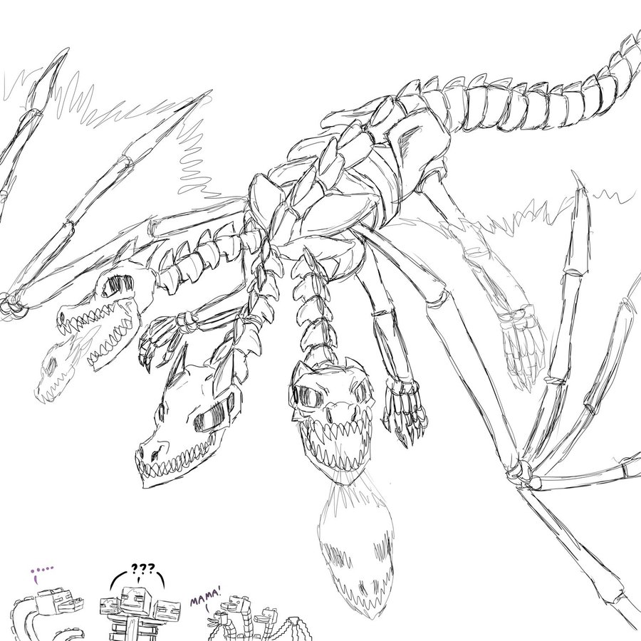 900x900 Minecraft Wither Dragon