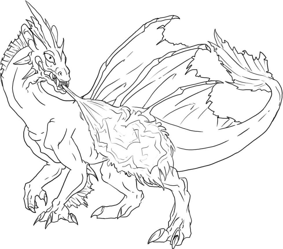 978x860 New Dragon Coloring Pages