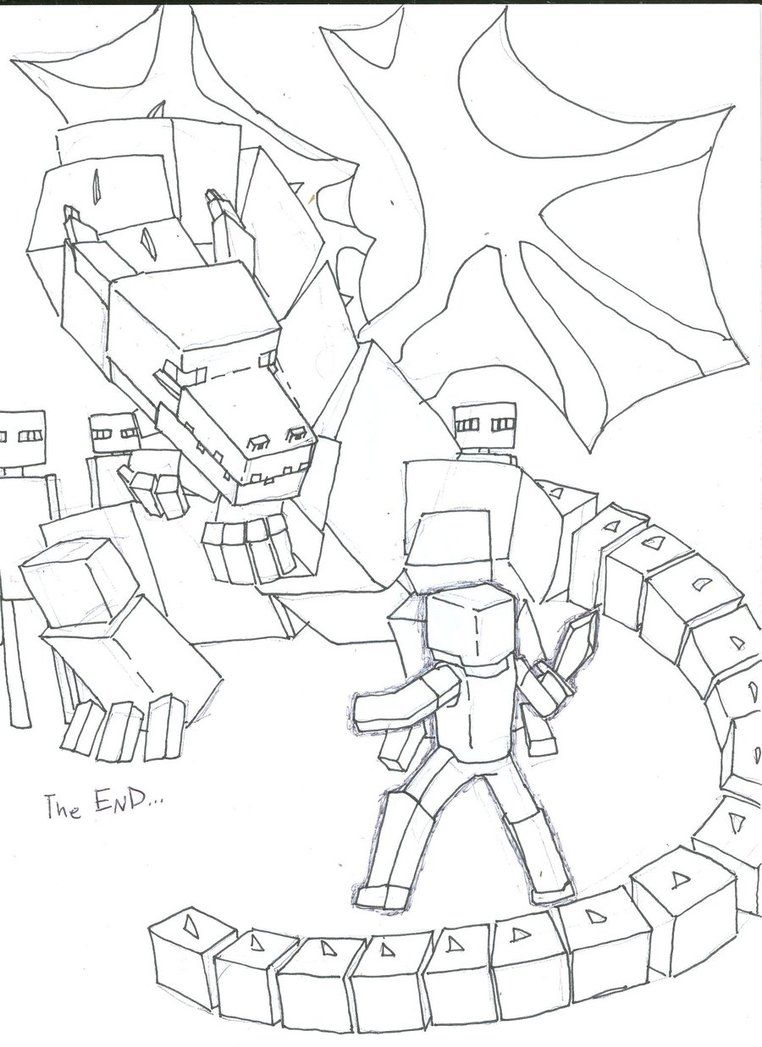 762x1047 Ender Dragon Coloring Pages