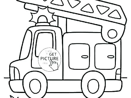 440x330 Fire Engine Coloring Page