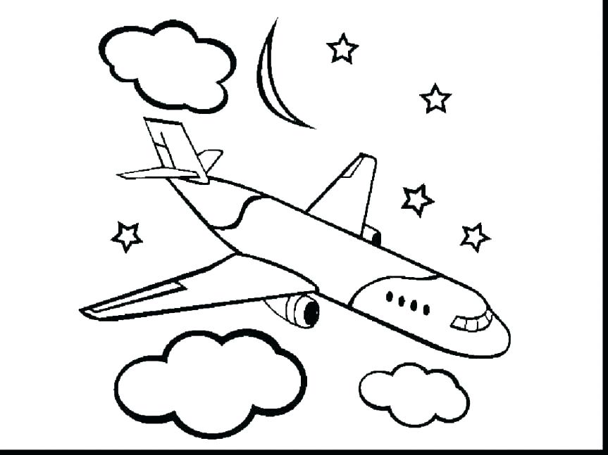 863x647 Coloring Airplane Airplane Coloring Page Photos Free Online