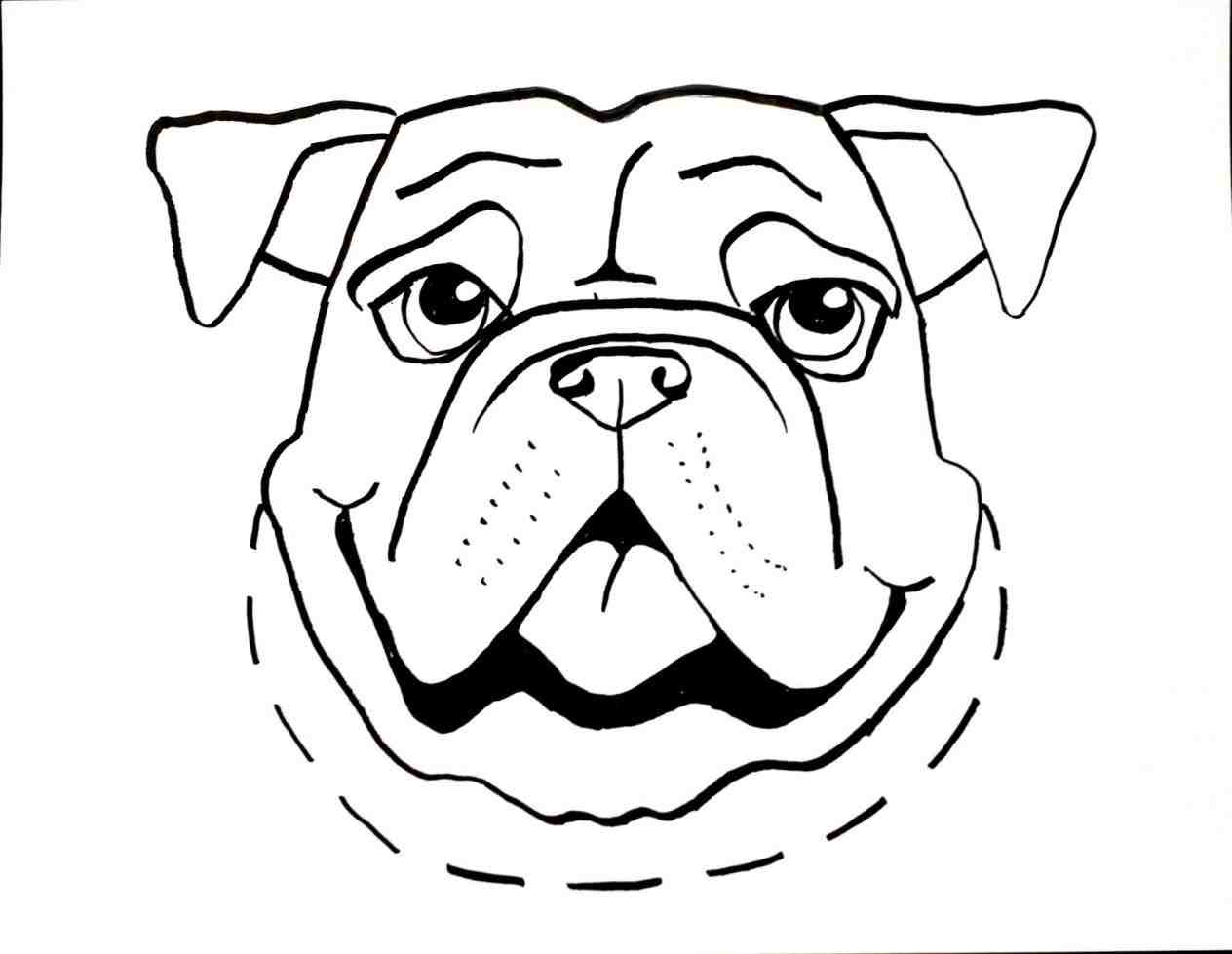 1264x979 The Images Collection Of Dog Drawing For Kids A Mastiff