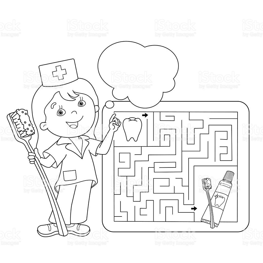 1024x1024 Trend Toothbrush And Toothpaste Coloring Page Drawing