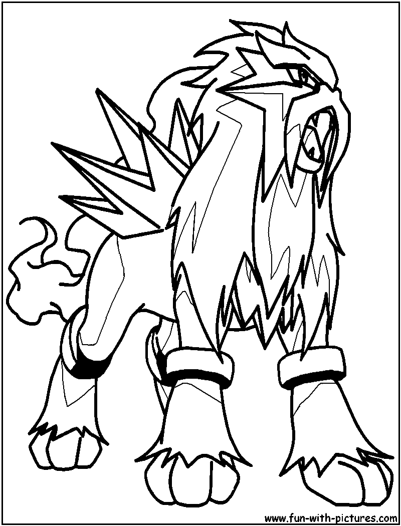 800x1050 Entei Coloring Page