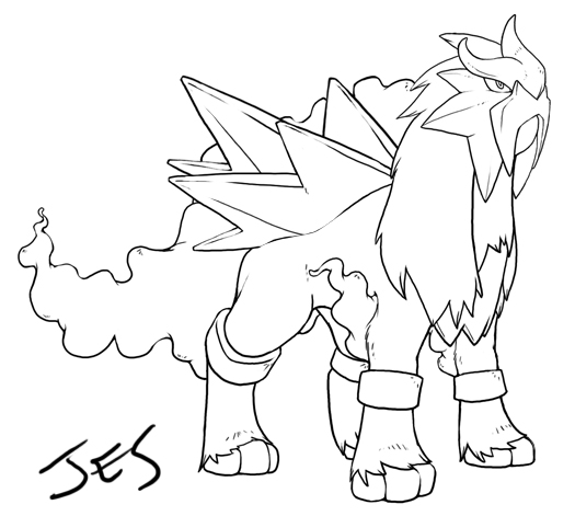 525x471 Marvellous Design Pokemon Coloring Pages Entei