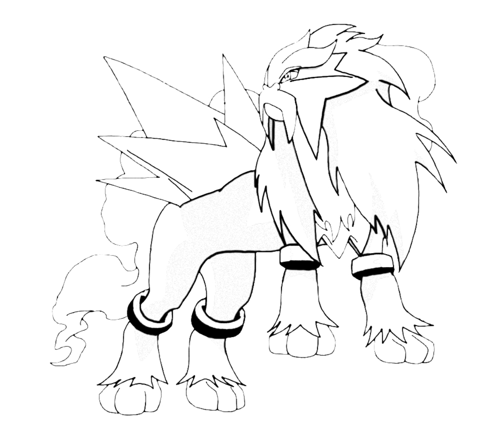 990x883 Pokemon Entei Coloring Pages