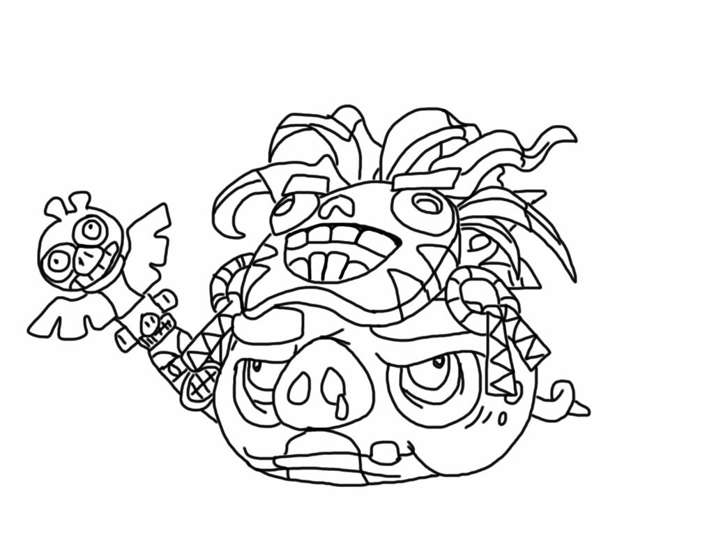 1024x768 Angry Birds Epic Coloring Page
