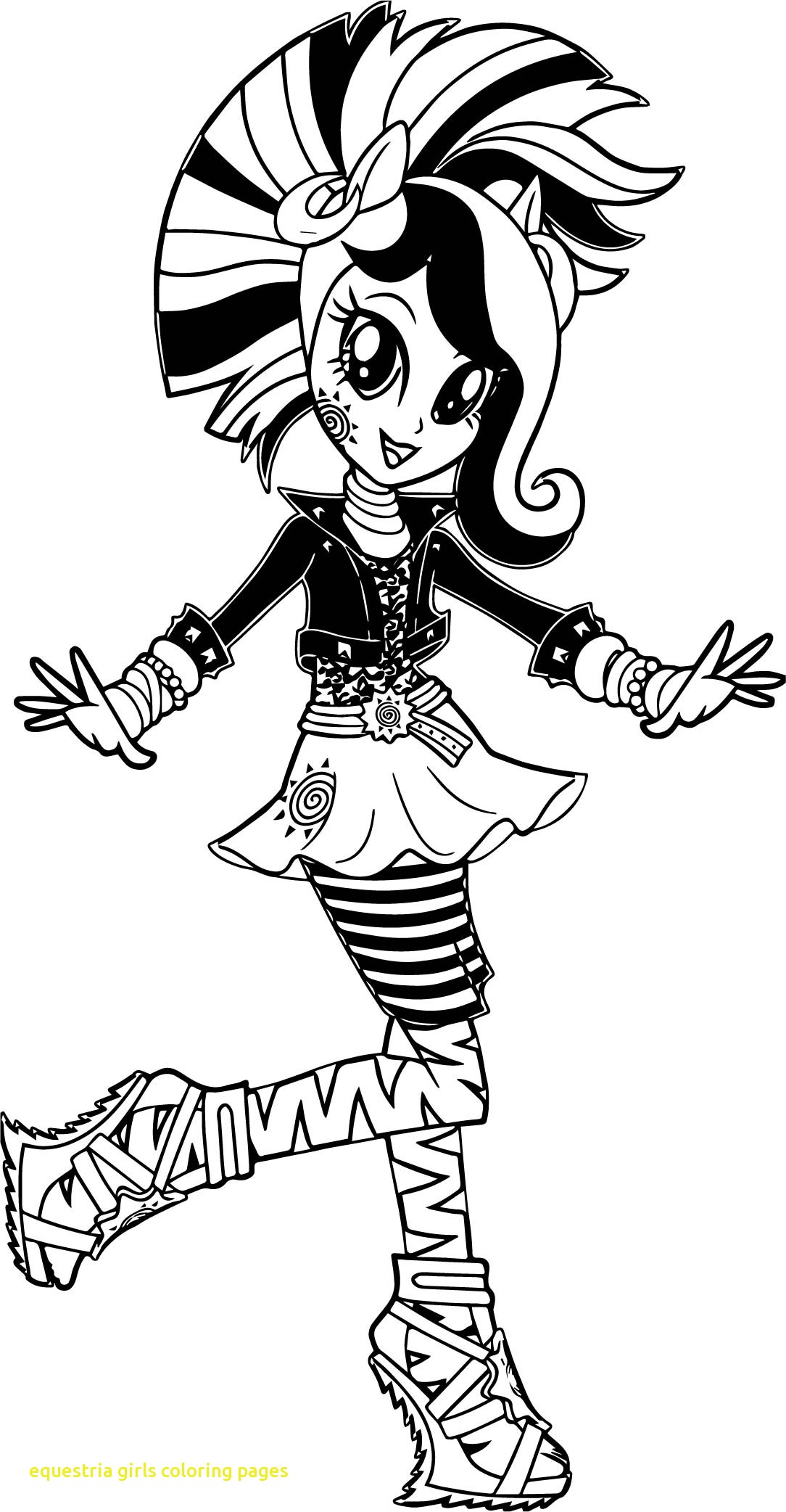 1084x2084 Equestria Girls Coloring Pages