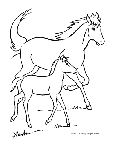400x490 Horse Coloring Pages, Sheets And Pictures