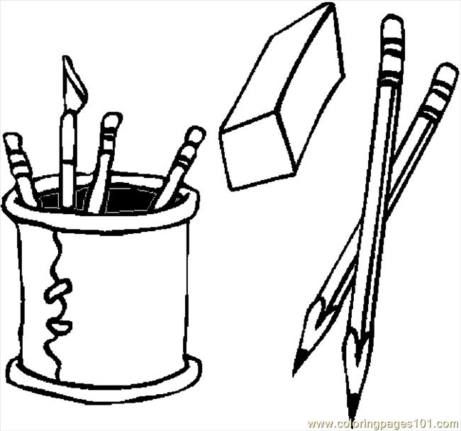650x608 Pencil Cup Coloring Page