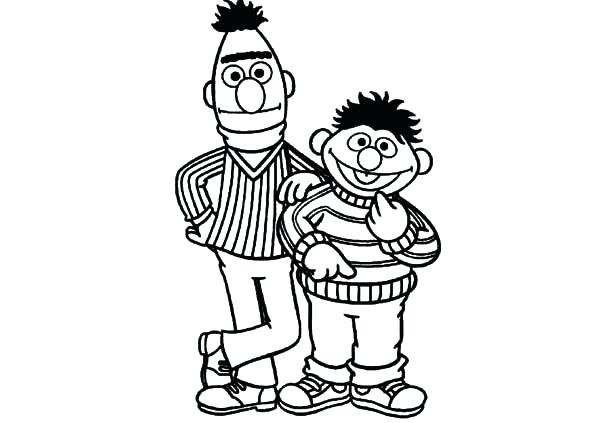 600x423 Ernie Coloring Pages Celebrate Sesame Streets Anniversary