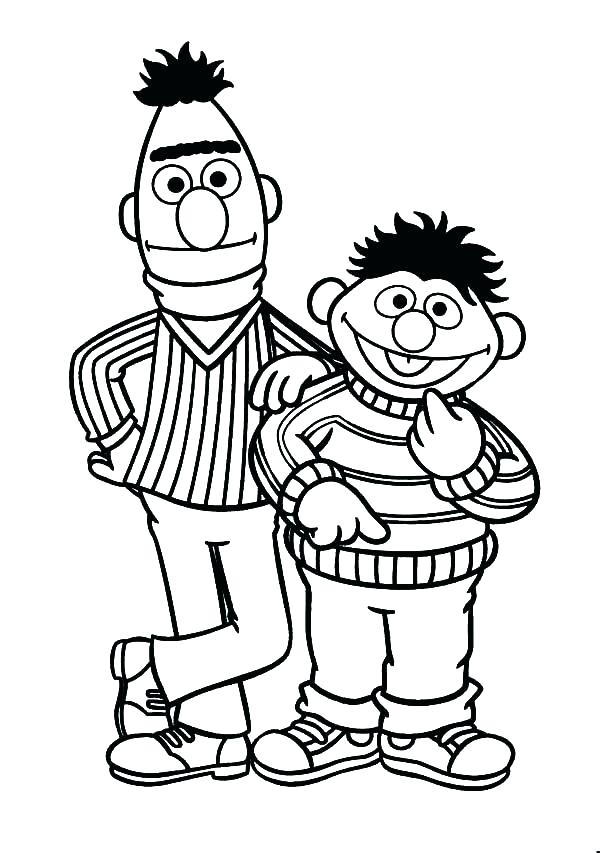 600x853 Bert And Ernie Coloring Pages Coloring Pages And Coloring Page