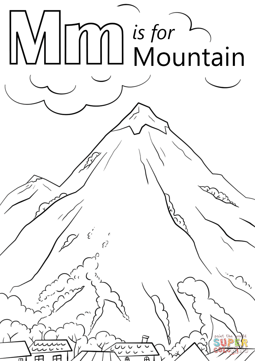849x1200 Mountain Coloring Pages