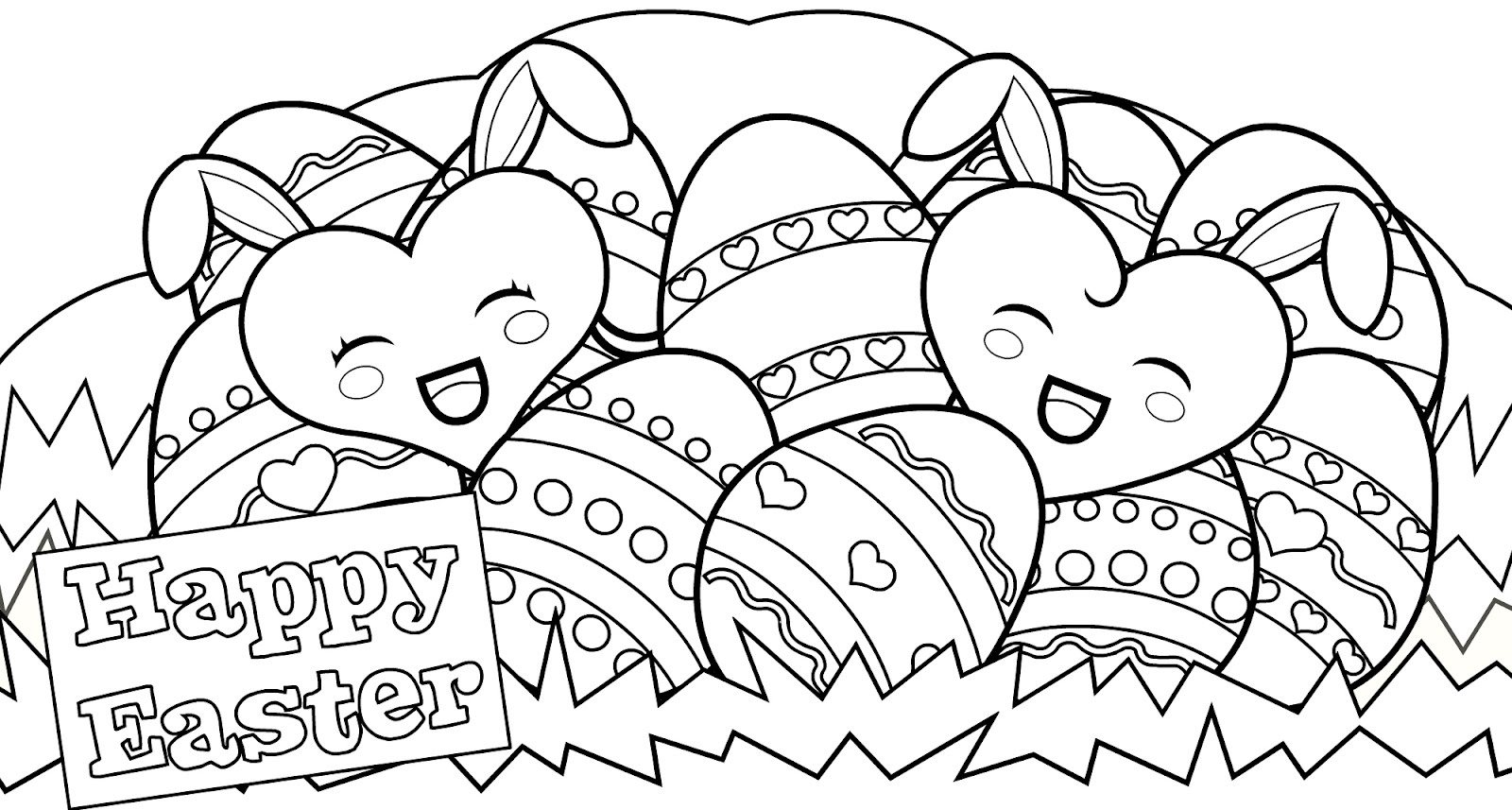 1600x857 Easter Coloring Pages Free