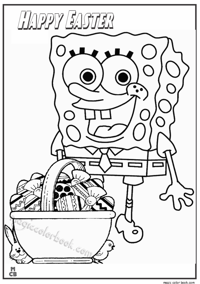 685x974 Easter Spongebob Coloring Pages