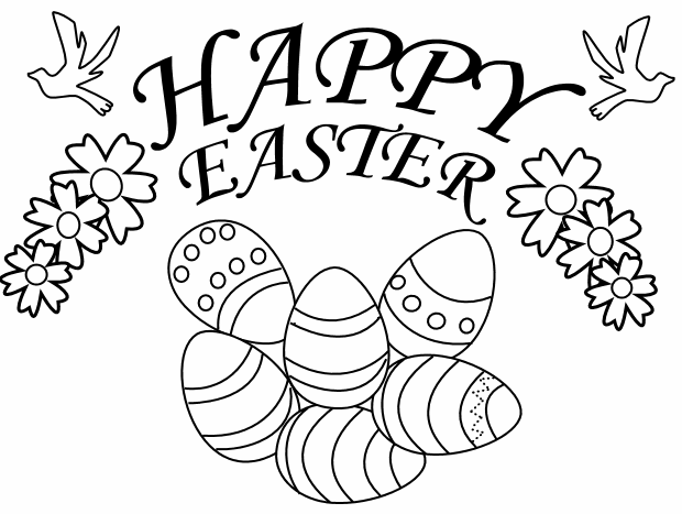 620x467 Happy Easter Coloring Page Coloring Book