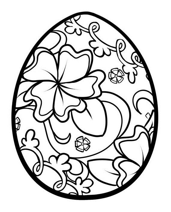 570x706 Unique Spring Easter Holiday Adult Coloring Pages Designs