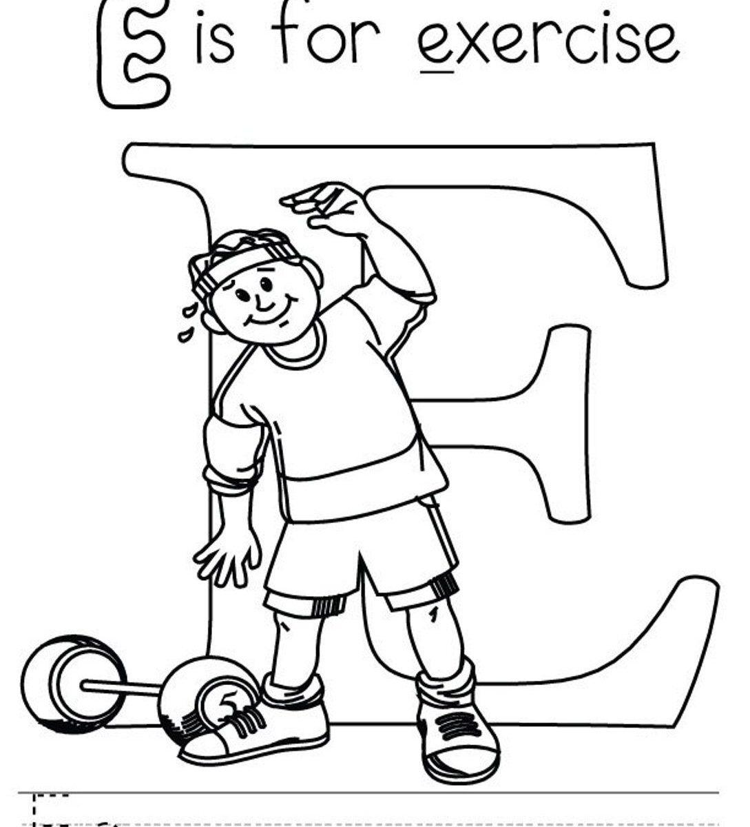 1089x1200 Exercise Coloring Pages Printable