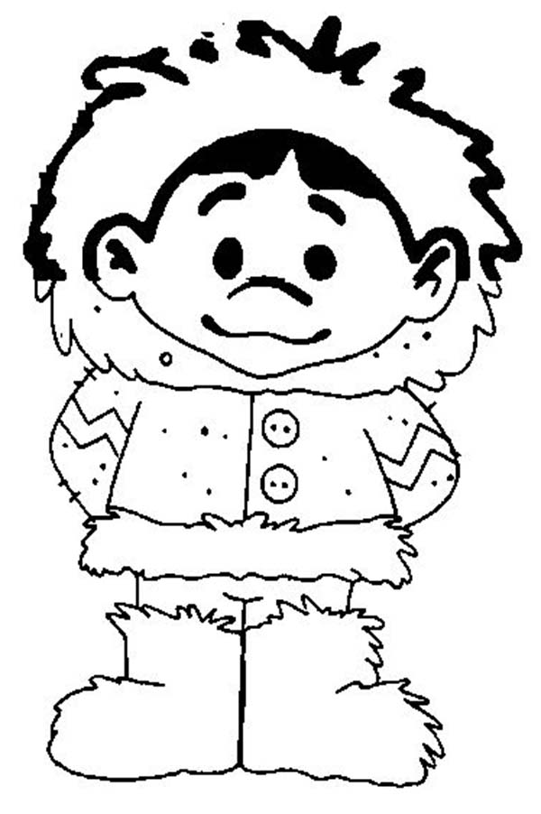 600x902 Picture Of Eskimo Boy Coloring Page Color Luna