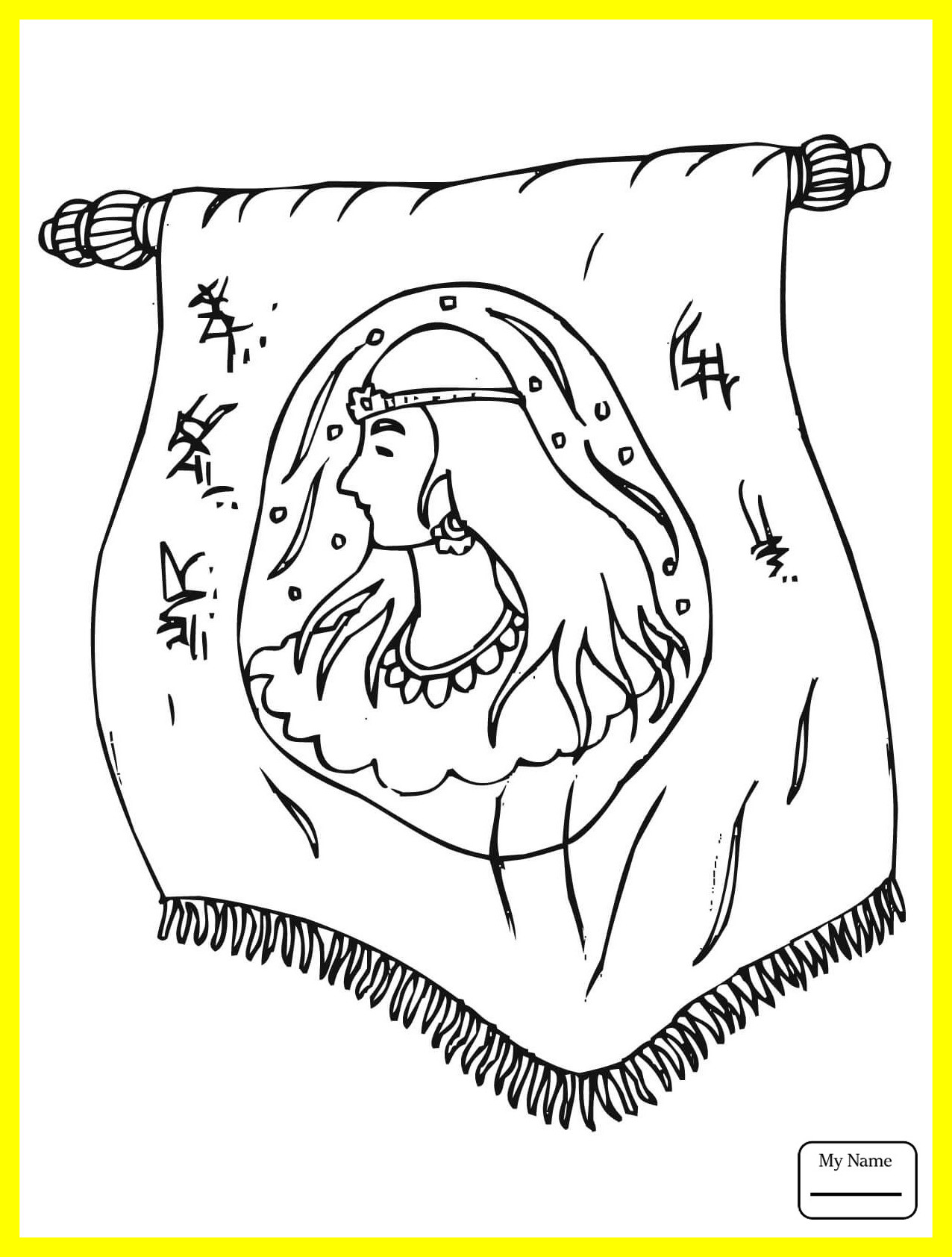 1276x1684 Esther Coloring Page