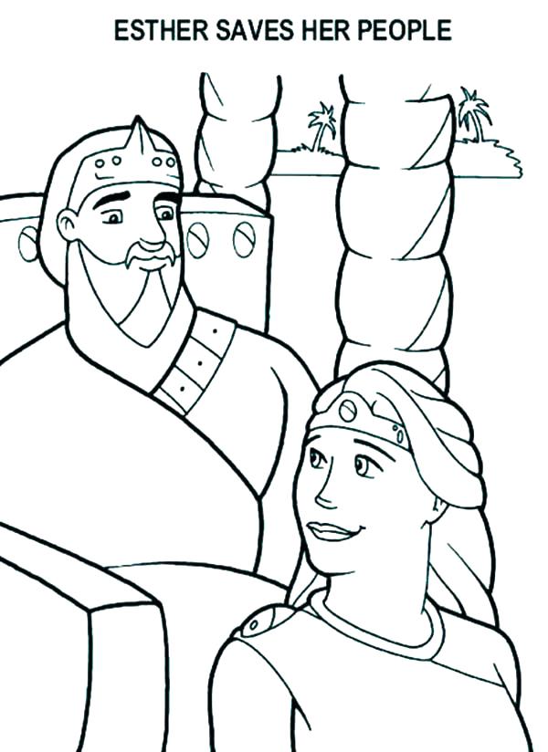 600x824 Queen Esther Coloring Page Queen Coloring Page Saves Her People