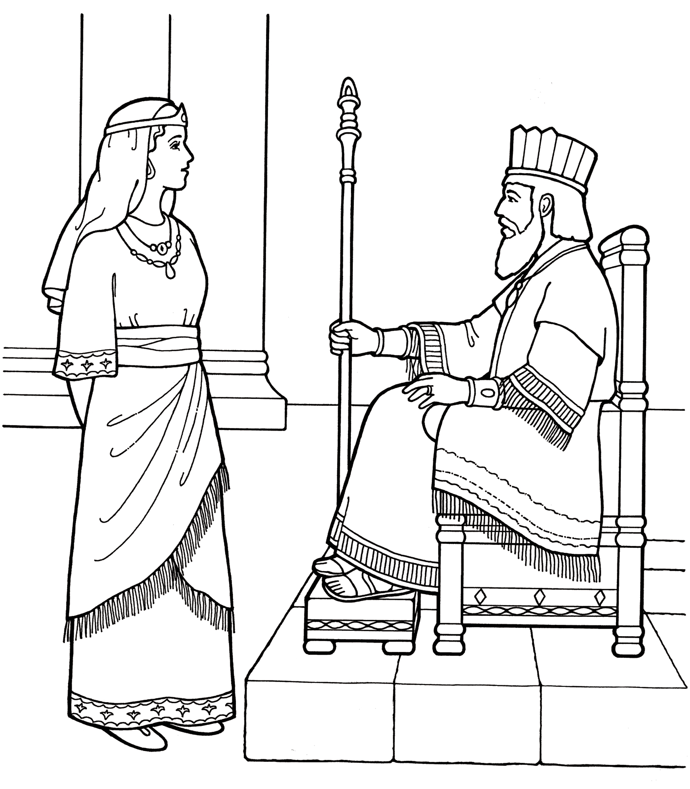 1398x1600 In Esther Coloring Pages