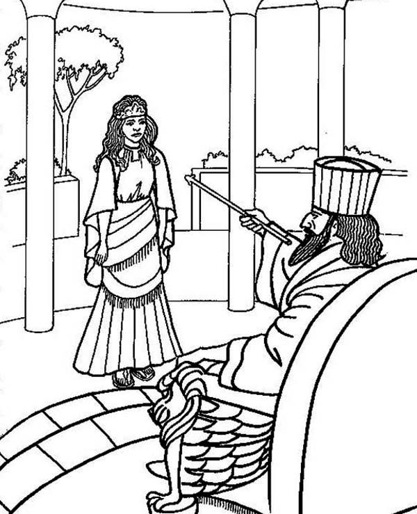 600x739 Queen Esther Coloring Page Coloring Pages For Free