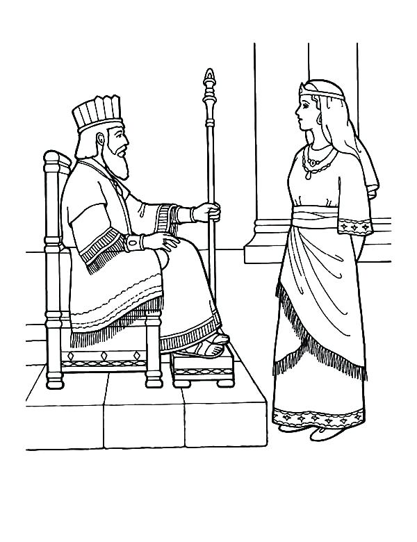 600x780 Queen Esther Coloring Page Queen Talking To King Coloring Pages