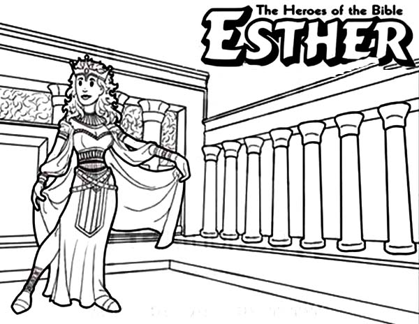 600x464 Esther Coloring Page
