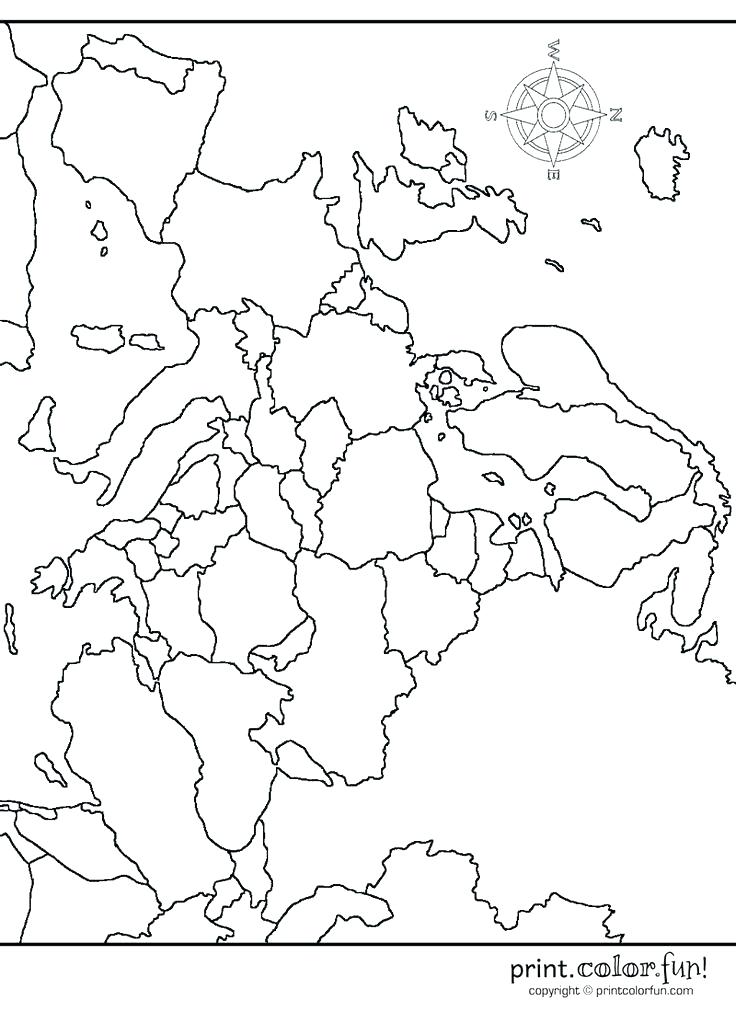 736x1012 Printable Blank Europe Map Quiz Printable Coloring Coloring Page