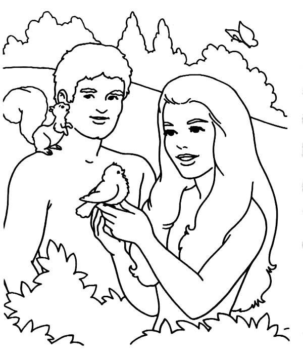 600x701 Adam And Eve Coloring Page Printable Free Coloring Sheets