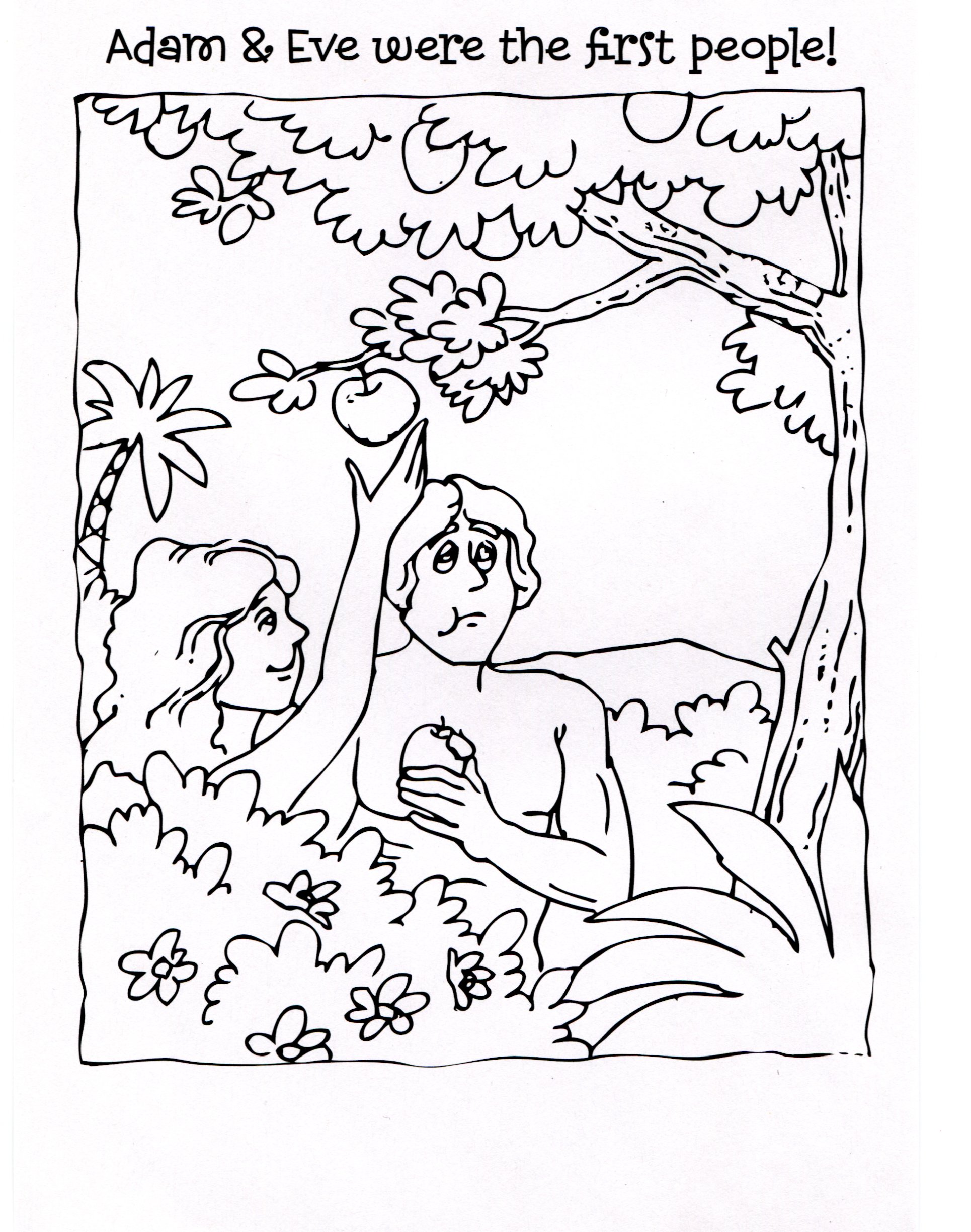 1930x2450 Beautiful Adam And Eve Coloring Page On Free Colouring Pages