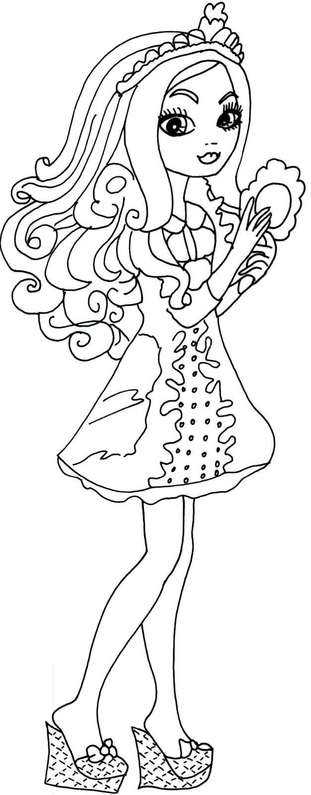 627x1600 Ever After High Apple White Coloring Pages