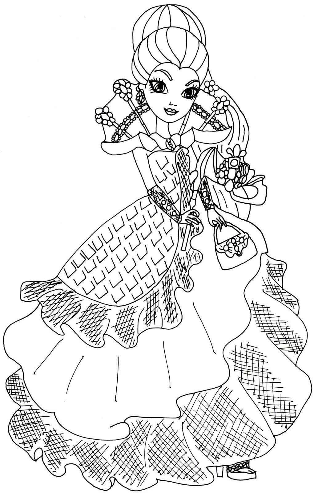 1020x1600 Ever After High Apple Coloring Page Free Printable Pages Tearing