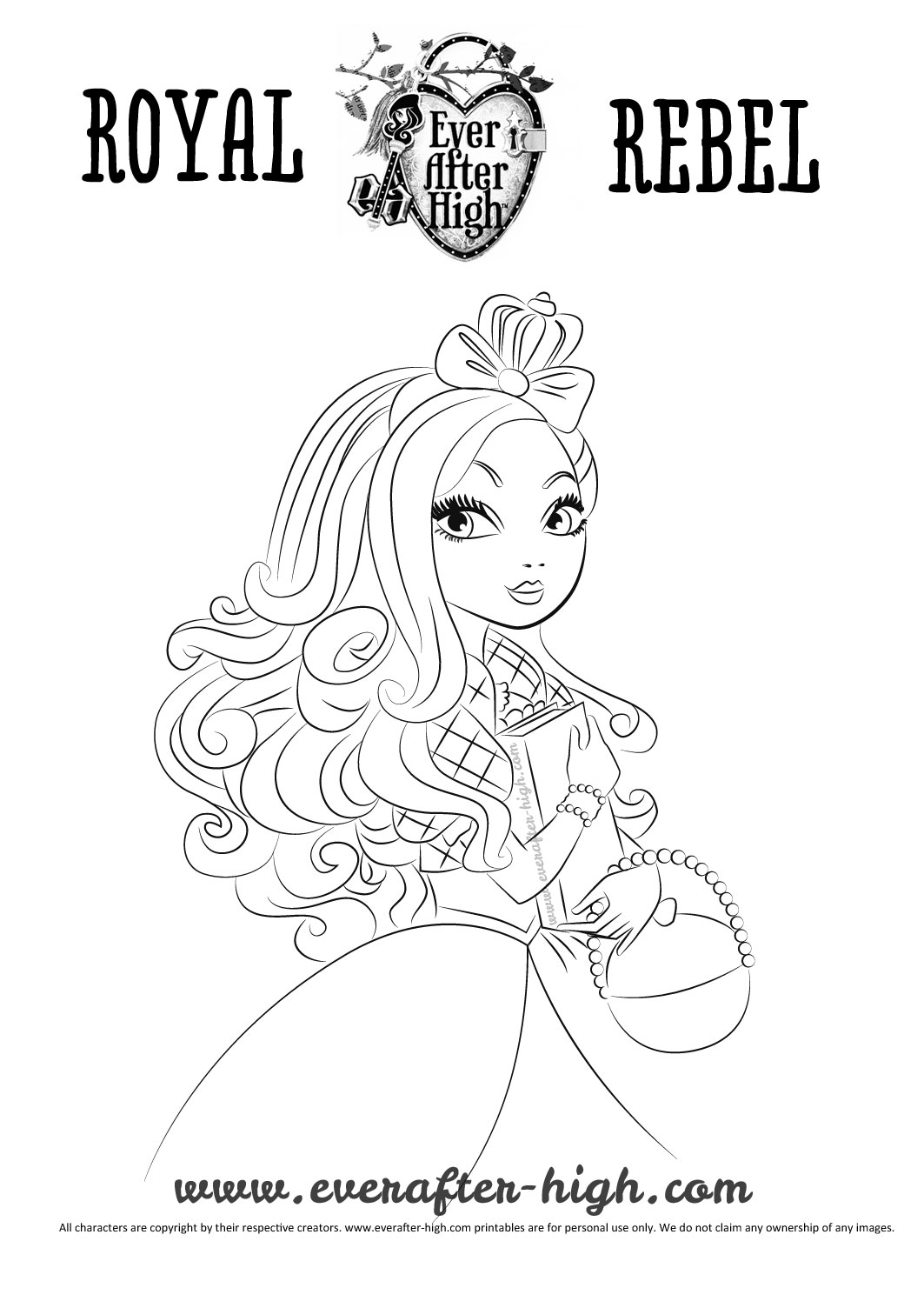 1063x1504 Ever After High Apple White Coloring Pages