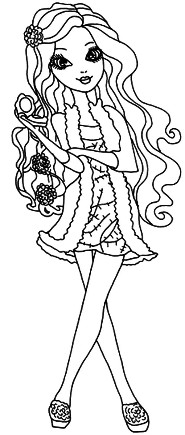 600x1406 Ever After High Apple White Curly Hair Coloring Pages Ever After