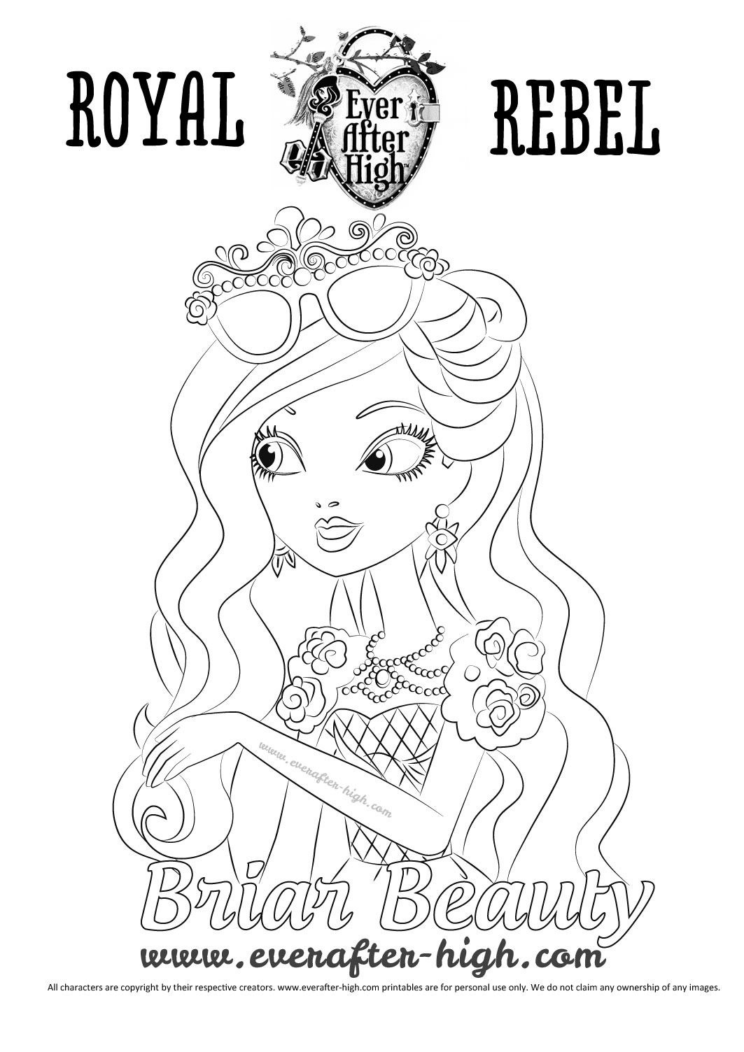 1063x1504 Briar Beauty Ever After High Coloring Pages
