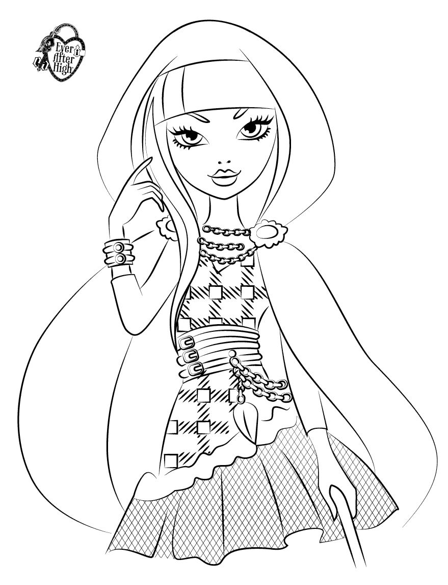 879x1146 Ever After High Coloring Pages Cerise