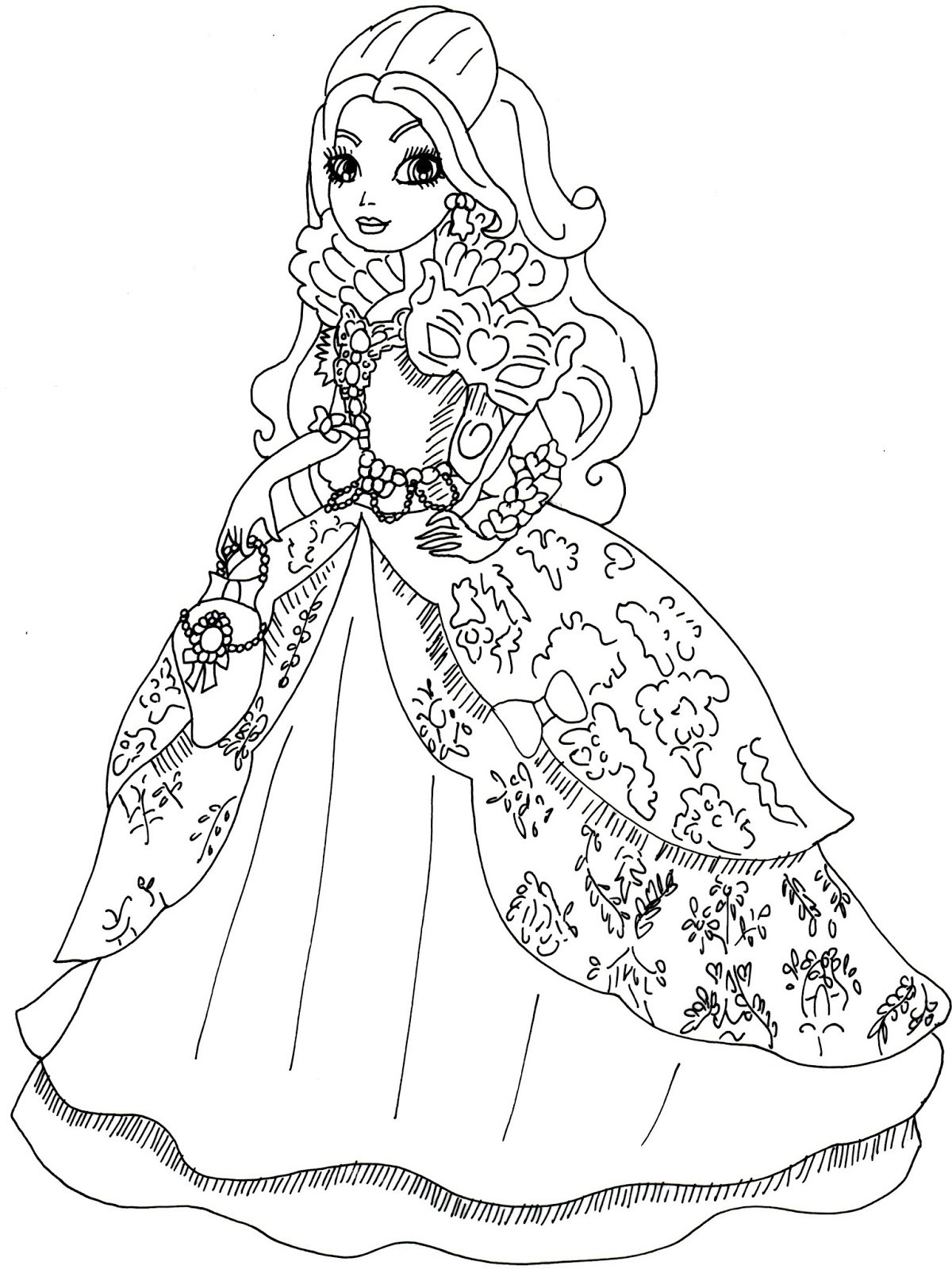 1200x1600 Ever After High Coloring Page Acpra Pages Lizzie Hearts Dragon