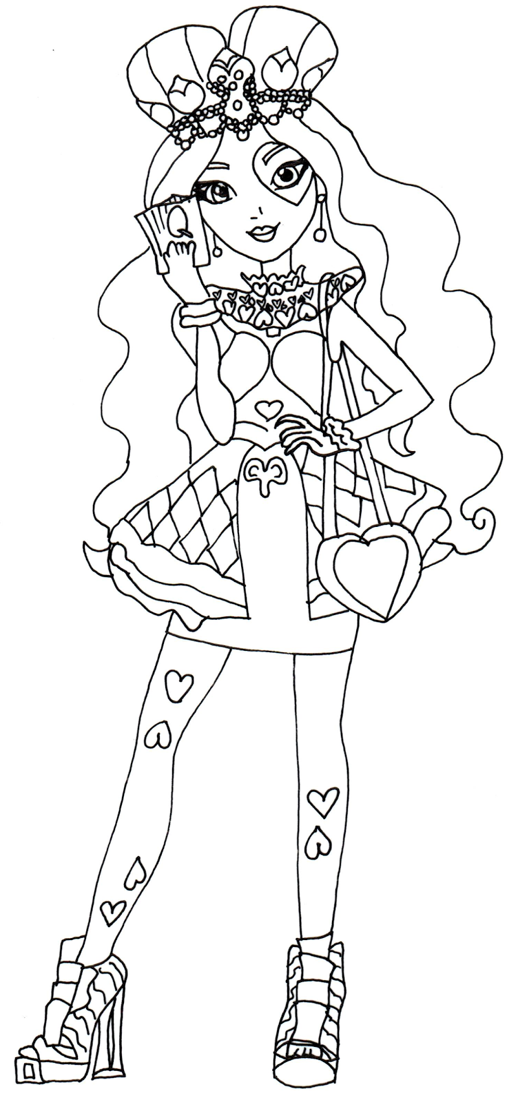 752x1600 Free Printable Ever After High Coloring Pages Lizzie Hearts Ever