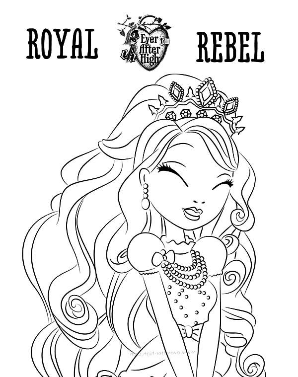 600x759 Royal Rebel Ever After High Coloring Pages