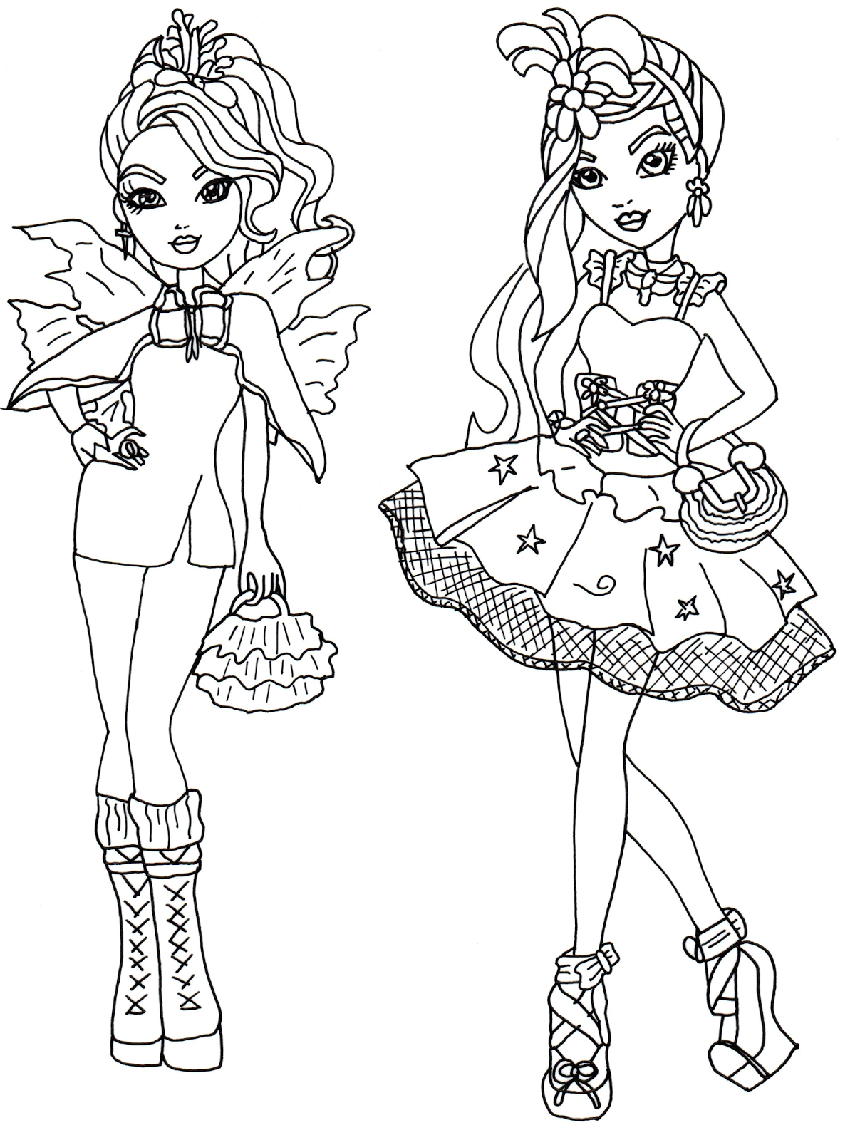 1207x1600 Coloring Pages Ever After High Duchess