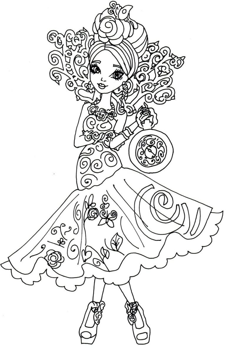 768x1185 Ever After High Legacy Day Apple Coloring Page Free Printable