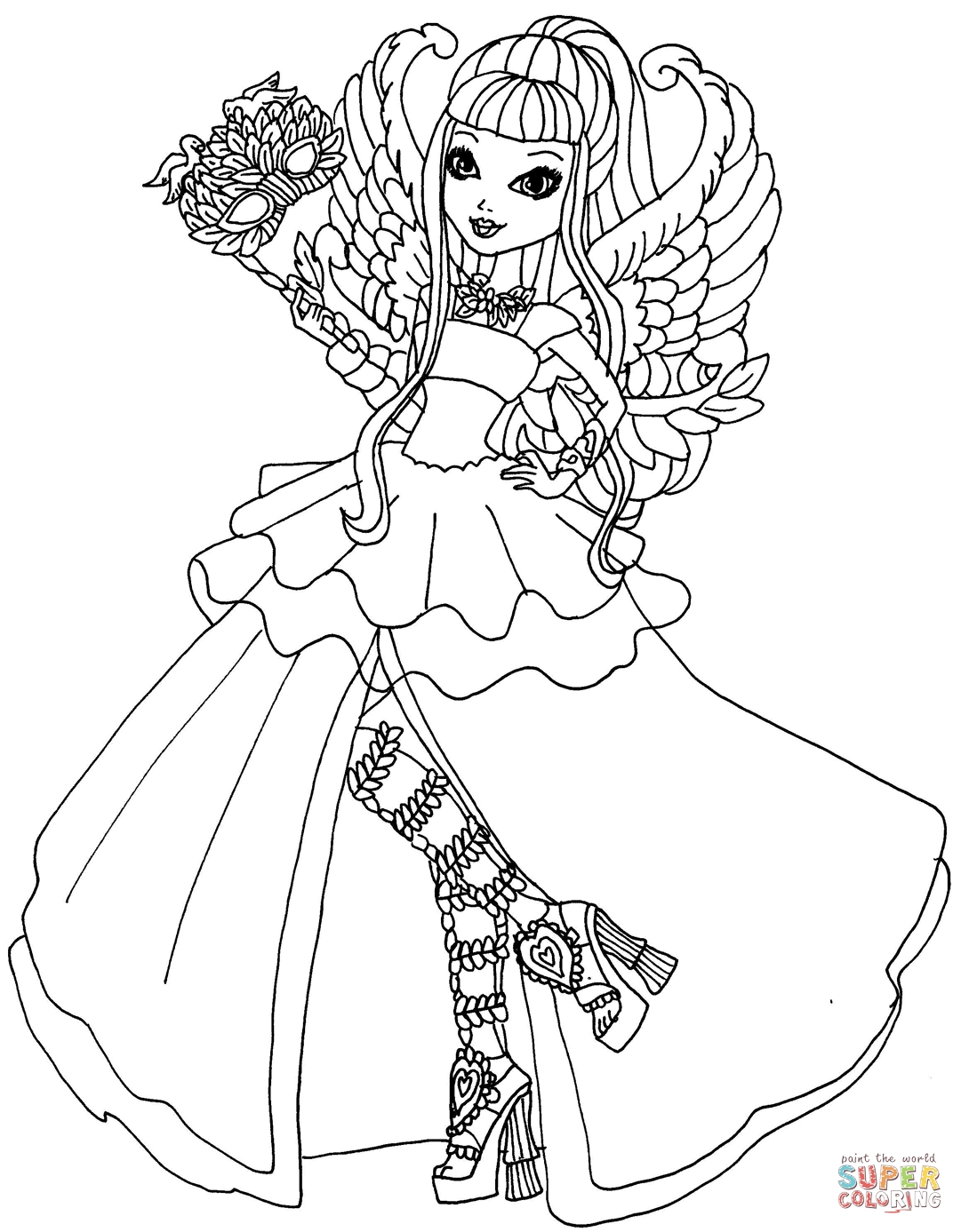 1081x1387 Ever After High To Color To Print Free Coloring Sheets