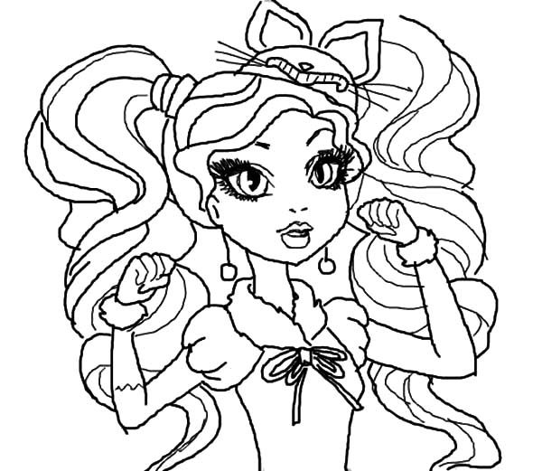 Ever After High Coloring Pages Kitty Cheshire at GetDrawings | Free ...