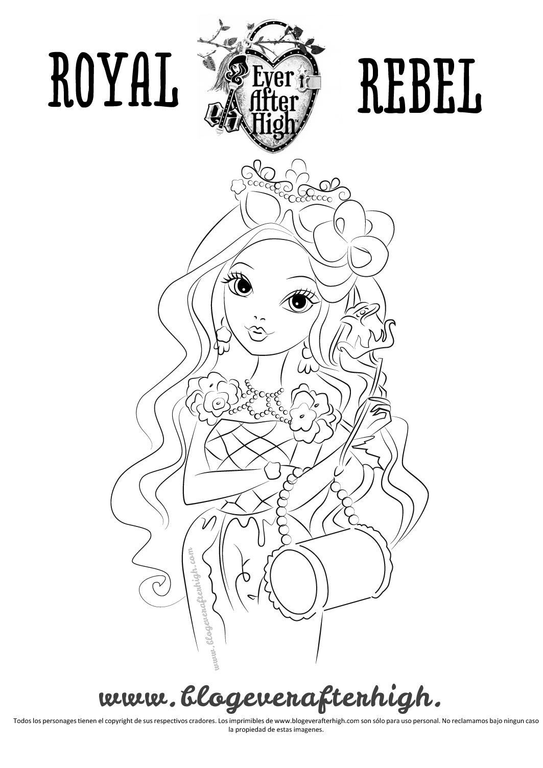 1063x1504 Ever After High Briar Beauty Coloring Pages