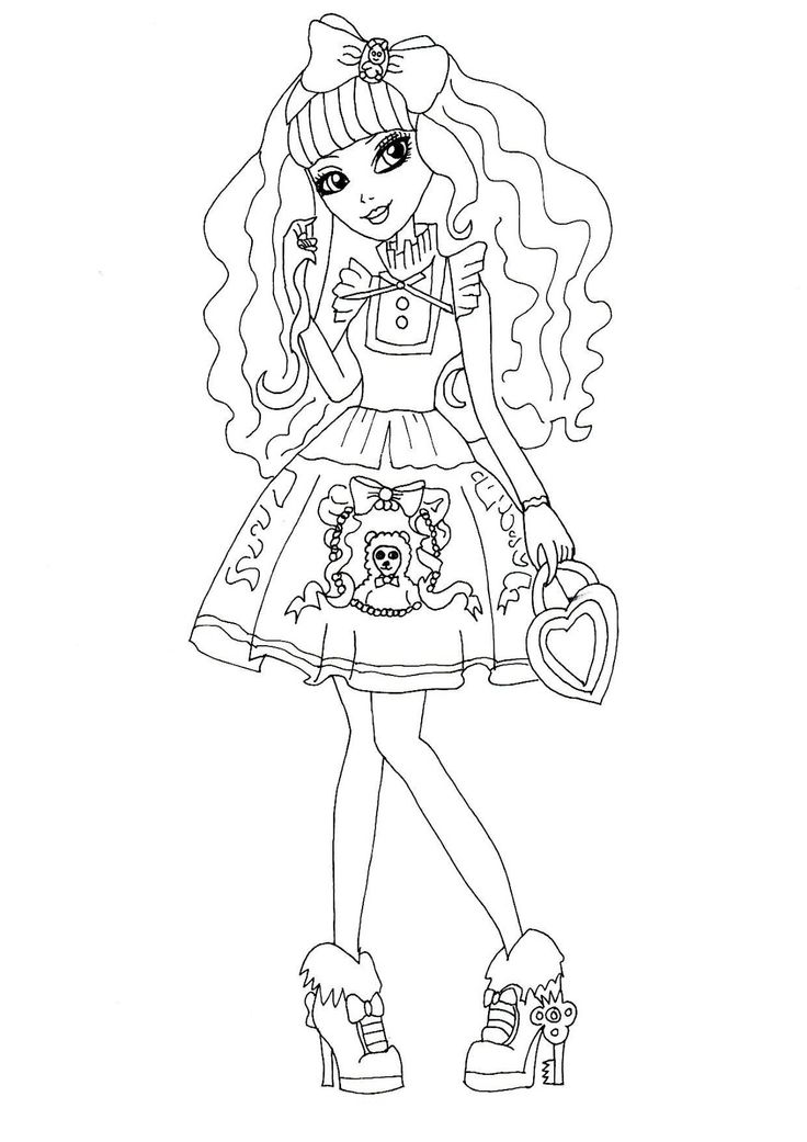 736x1041 Ever After High Coloring Pages Raven