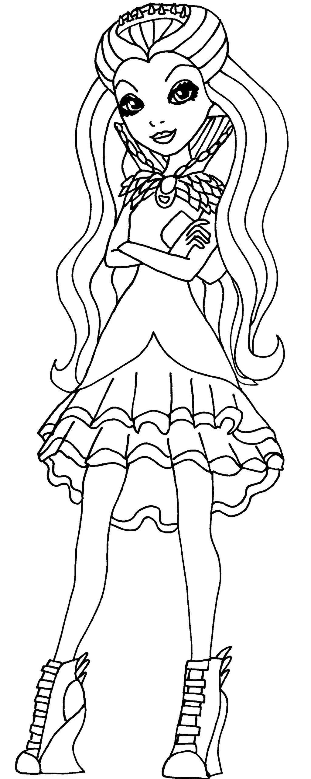 1024x2560 Ever After High Madeline Hatter Coloring Pages