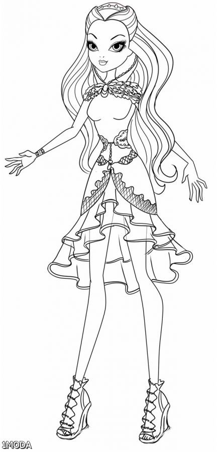 432x900 Ever After High Raven Coloring Pages