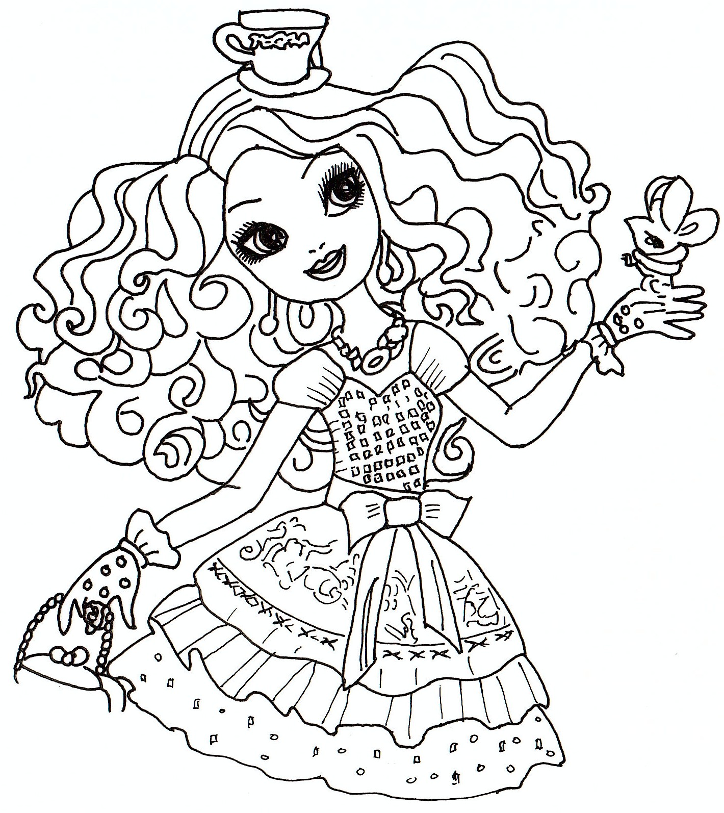 1420x1594 Ever After High Way Too Wonderland Coloring Pages Best Of Ever